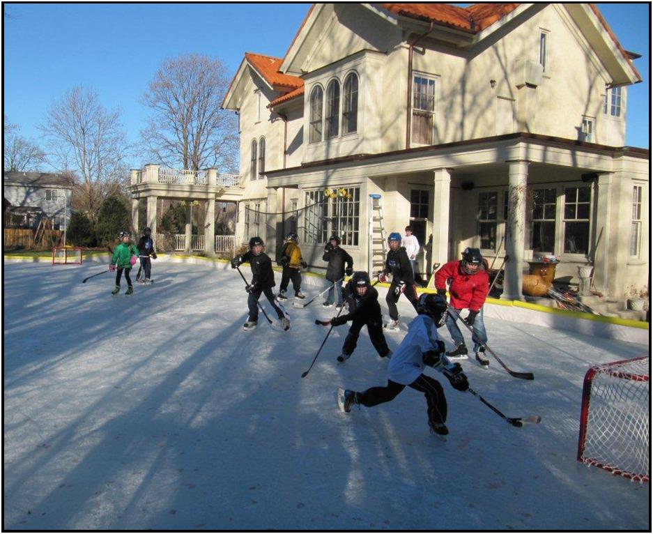 kids-on-backyard rink